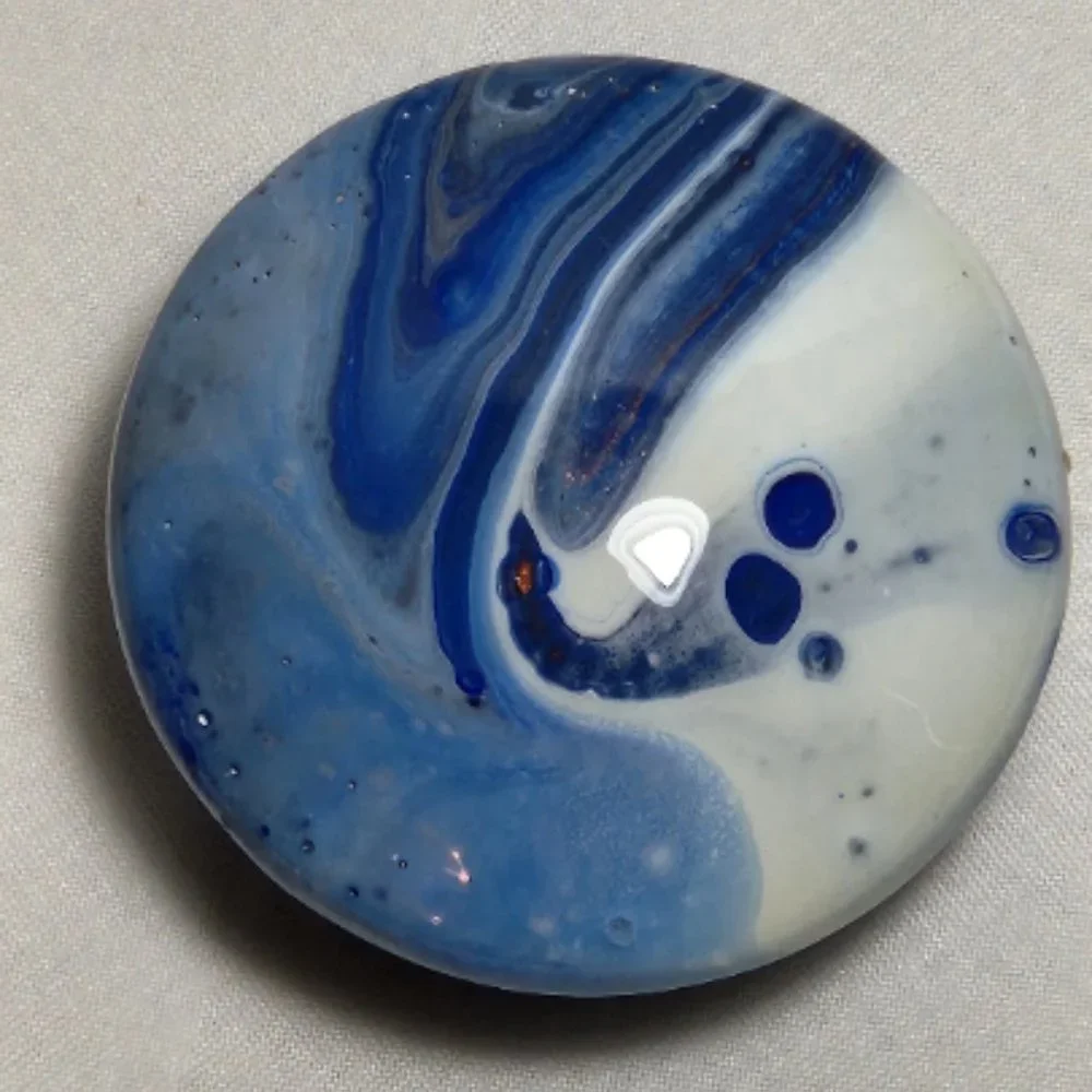 Hand Crafted Cabinet Door Knobs Hand Painted Turquoise Blue Silver Purple Wooden